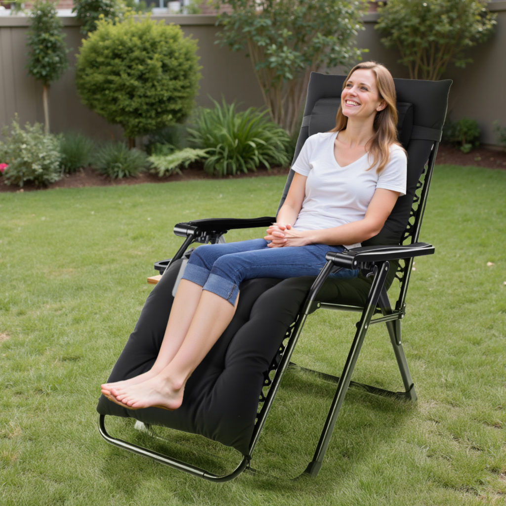 Zero Gravity Reclining Lounge Chair with Cup Holder, 440 lb  - view 1