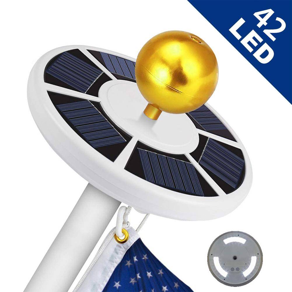 42 LED Solar Flagpole and Camp Light, Adjustable Outdoor Sol - view 6