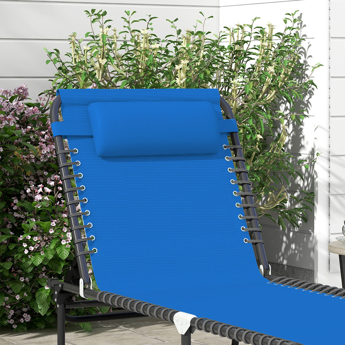 Folding Chaise Lounge with 4-Position Reclining Back, Breath - view 5