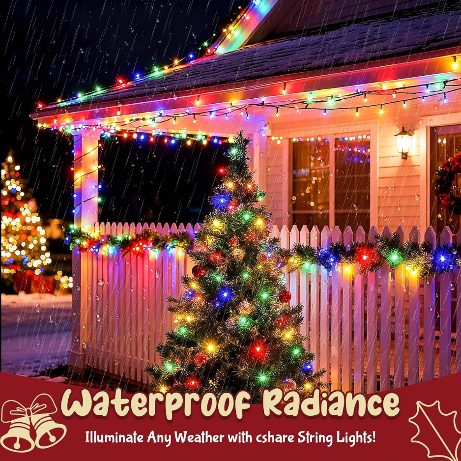 Battery Christmas String Lights with Timer, Multicolor Water - view 7