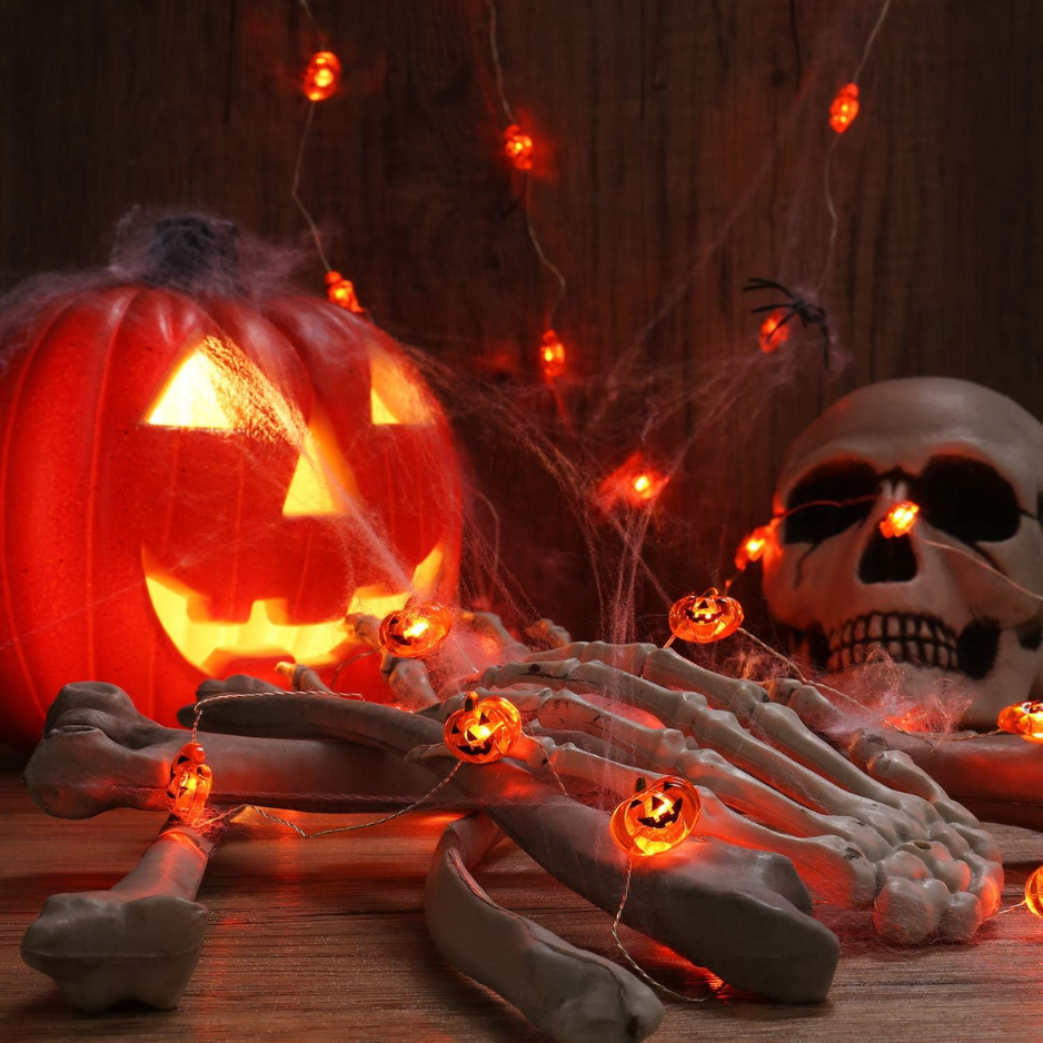 LED Pumpkin String Lights 2-Pack, Battery Operated Jack-o-La - view 5