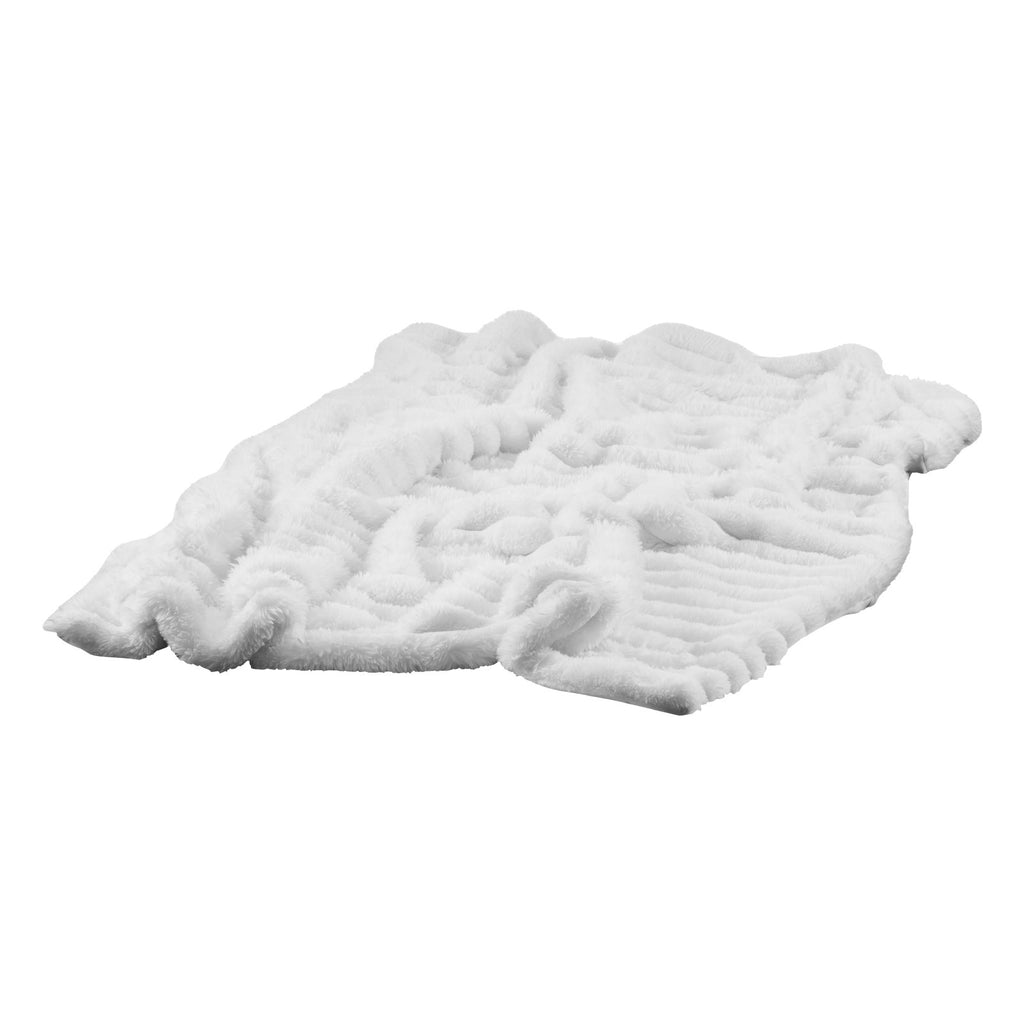 Faux Fur Throw Blanket 50x60 in, Soft Cozy Couch and Bed Thr - view 3