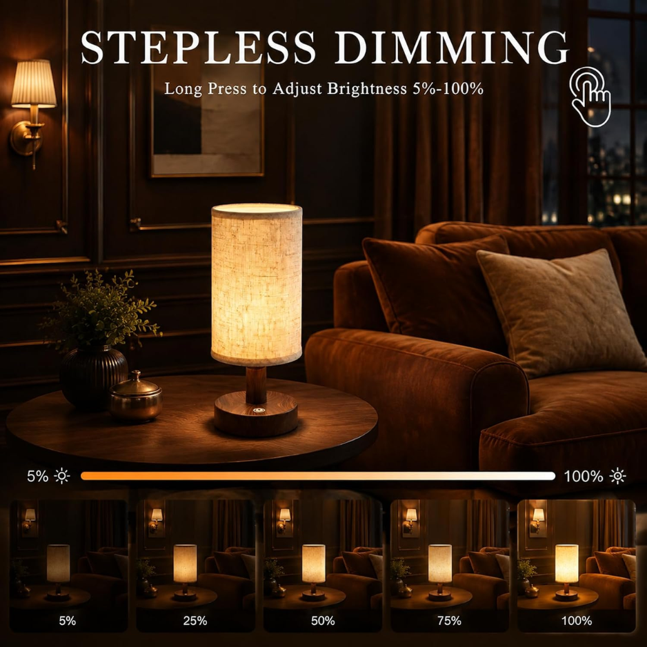 Mini Cordless Bedside Lamp, Rechargeable Touch LED Night Lig - view 6