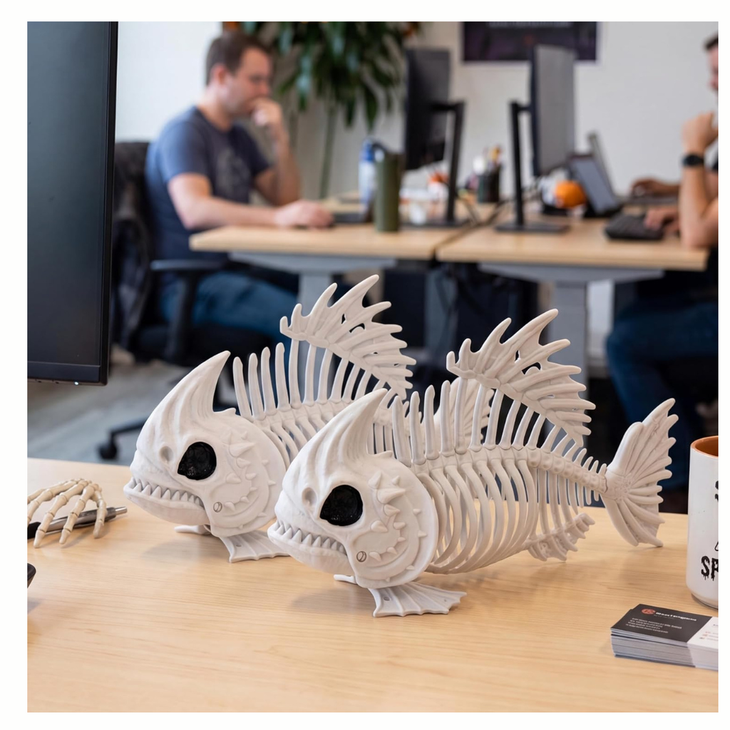 Glow-in-the-Dark Fish Skeleton Decorations 2-Pack, 9.5 in Ha - view 5