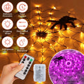 Halloween Spider Web Light 3.28 ft, 70 LED with Furry Spider - view 1