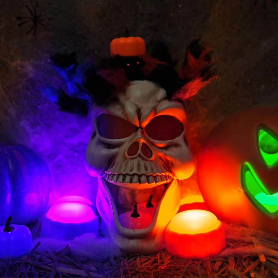 Color-Changing LED Pumpkin Lights with Remote and Timer, Jac - view 5